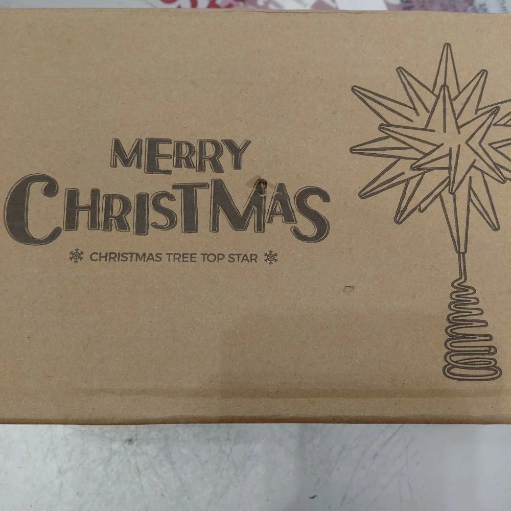Holiday Decor Silver Glitter Christmas Tree Top Star One Size